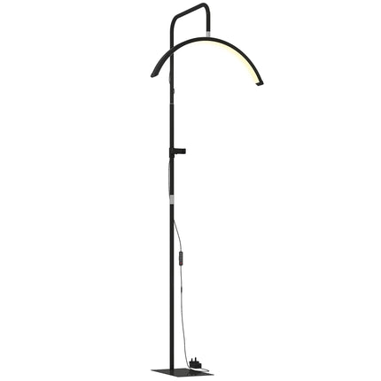 LED lampa na řasy ve tvaru půlměsíce, držák telefonu, nastavitelná výška