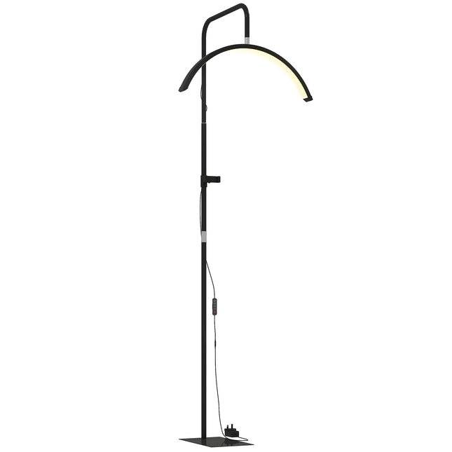 LED lampa na řasy ve tvaru půlměsíce, držák telefonu, nastavitelná výška