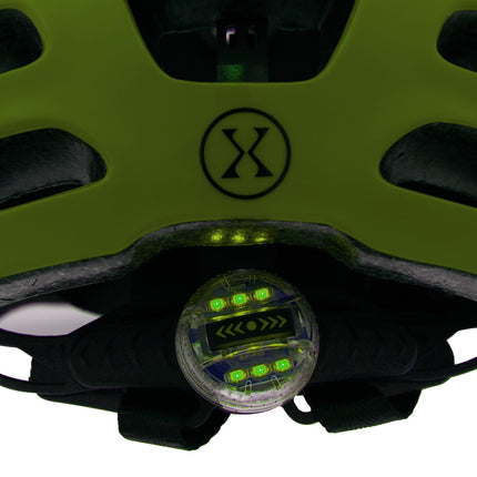 LED helma, zelená, velikost S (51-58 cm)