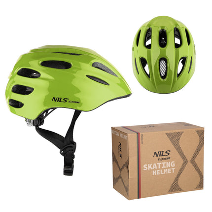 LED helma, zelená, velikost S (51-58 cm)