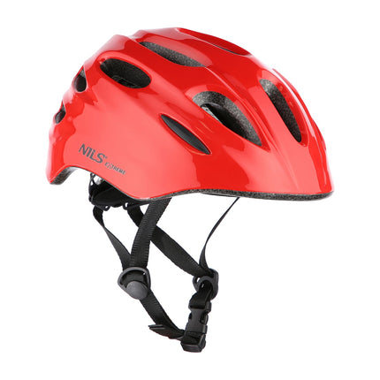 LED helma, červená, velikost S (51-58cm)