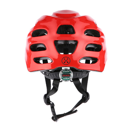 LED helma, červená, velikost S (51-58cm)