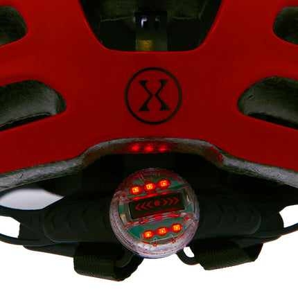 LED helma, červená, XXS (48-54 cm)