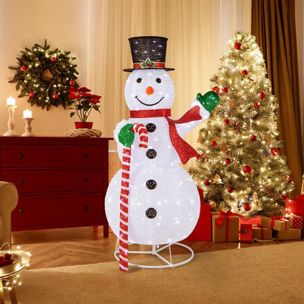 LED svítící sněhulák 150 CM, 180 světel, zemní kolíky
