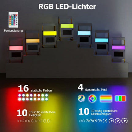 LED noční stolek s nastavitelným osvětlením a úložným prostorem