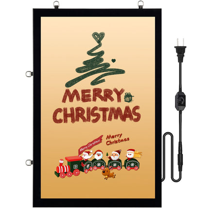 LED Poster Frame, Black Aluminum Backlit 24x36