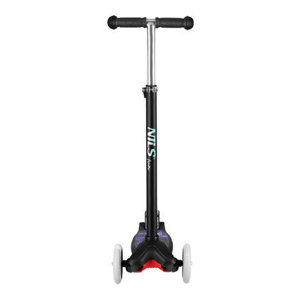 LED koloběžka, černá, skládací, lehká