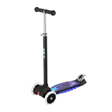 LED koloběžka, černá, skládací, lehká