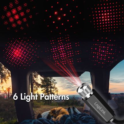 LED Starlight 6 světelných vzorů USB-A