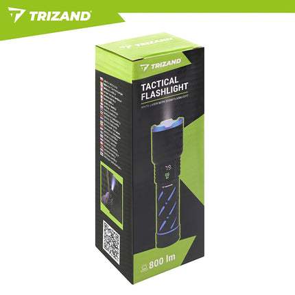 LED taktická svítilna 800lm, nabíjecí, voděodolná
