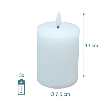 LED voskové svíčky, bez plamene, blikající plamen, 4 ks