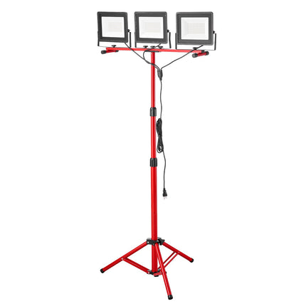 LED Work Light With Tripod Stand, 3-Head, 15000 Lumens, IP65