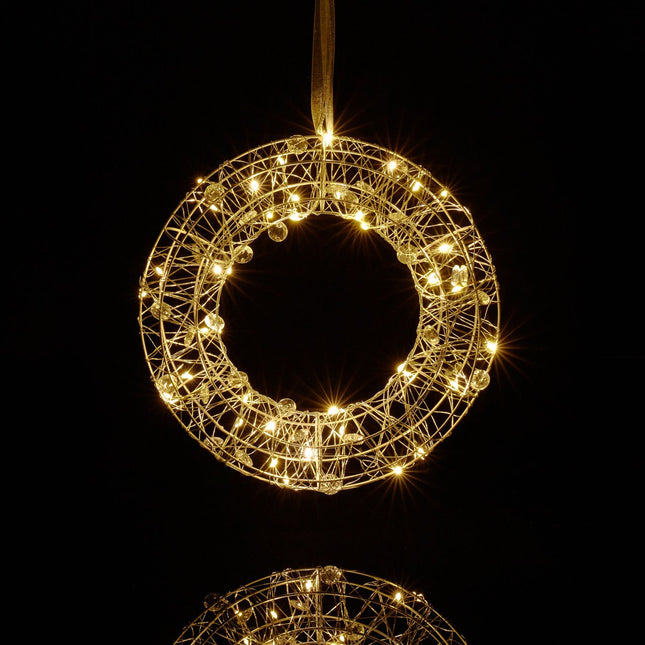 LED Wreath Light, 25cm – Warm White, Indoor Use