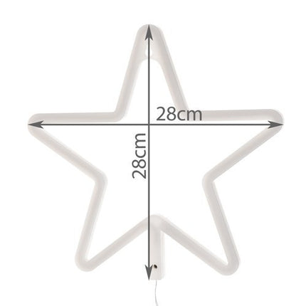 LED noční lampička - hvězda - teplá bílá