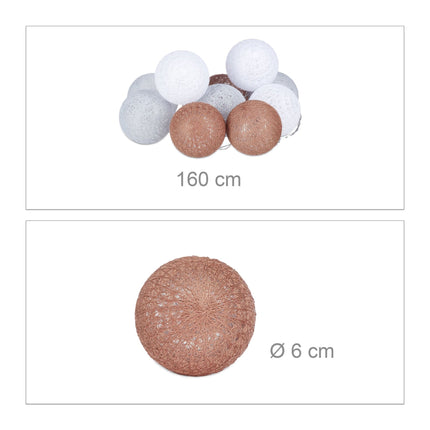LED světelný řetěz s 10 koulemi