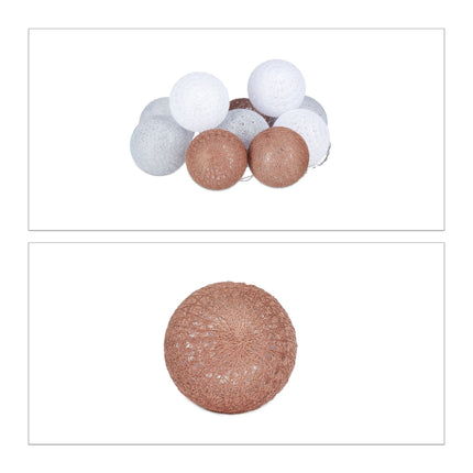 LED světelný řetěz s 10 koulemi