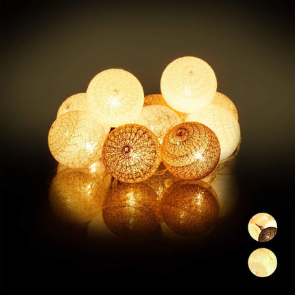 LED světelný řetěz s 10 koulemi