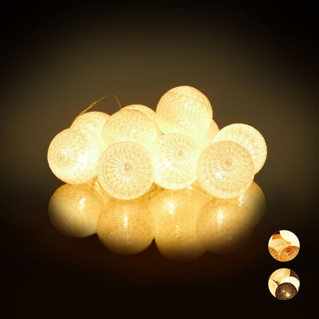 LED světelný řetěz s 10 koulemi