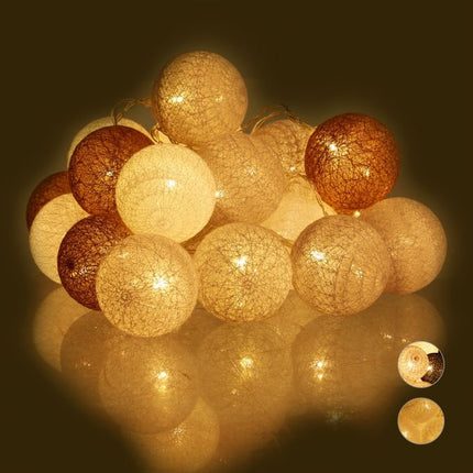 LED light chain with 20 balls