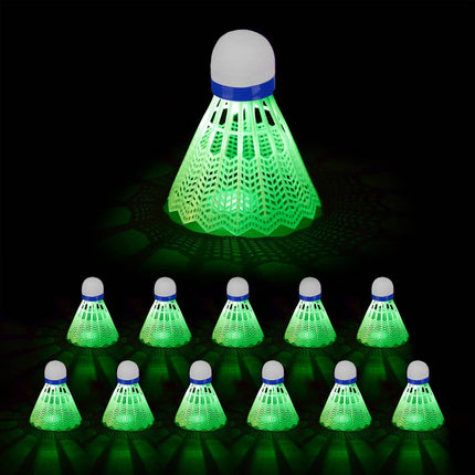 LED badmintonové košíčky, sada 12 ks