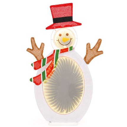 LED sněhulák se 2 tunelovými světly, vánoční figura, vánoční osvětlení