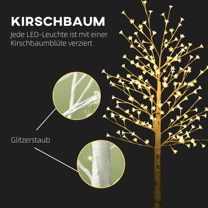 LED třešňový strom, 180 LED, 3 úrovně jasu, 180 cm