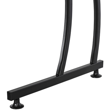 L-shaped corner desk, space-saving gaming workstation, black