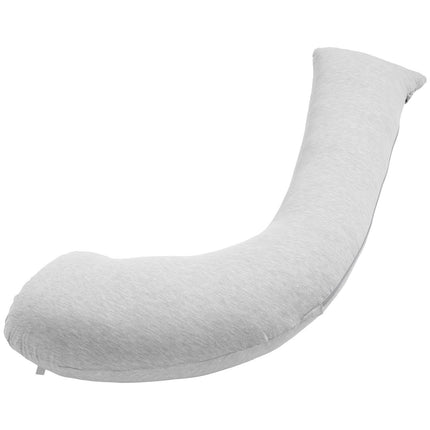 L-Shaped Pregnancy Pillow, Washable Jersey Cover, Gray