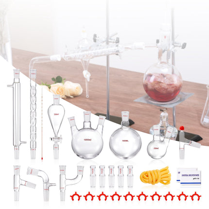 Lab Distillation Kit, 24/40 Joints, 1000 mL, 29-Piece