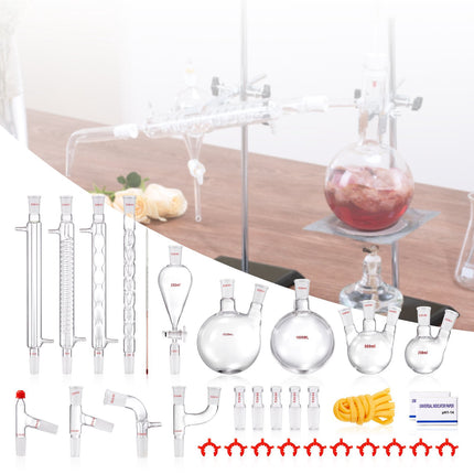 Lab Distillation Kit, 3.3 Borosilicate, 24/40, 32-Pc