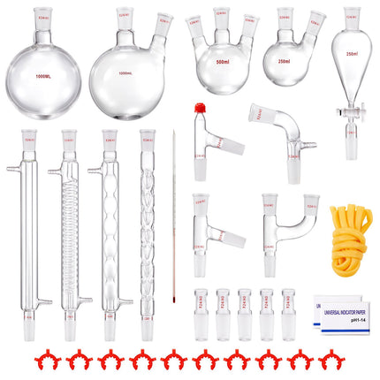 Lab Distillation Kit, 3.3 Borosilicate, 24/40, 32-Pc