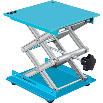 Lab Jack Stand, 8 x 8 in Aluminum, 40 kg Capacity