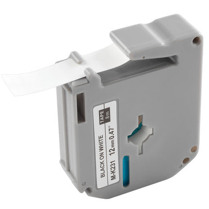 Label Maker Tape Cartridges, 4-Pack, 12mm Black on White