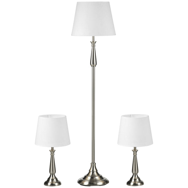 Vintage sada 3 lamp - 2 stolní, 1 stojací, objímka E27