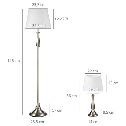 Vintage sada 3 lamp - 2 stolní, 1 stojací, objímka E27