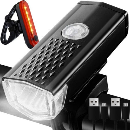 LED cyklosvětlo USB + zadní světlo 23679