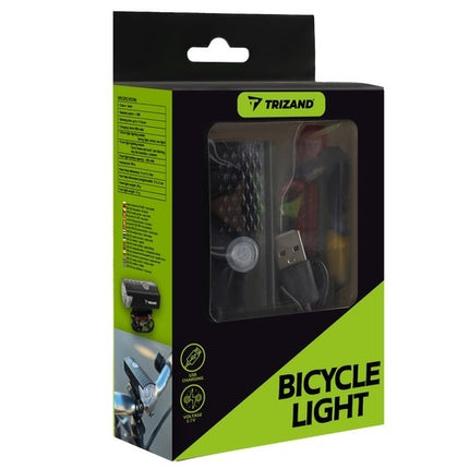 LED cyklosvětlo USB + zadní světlo 23679