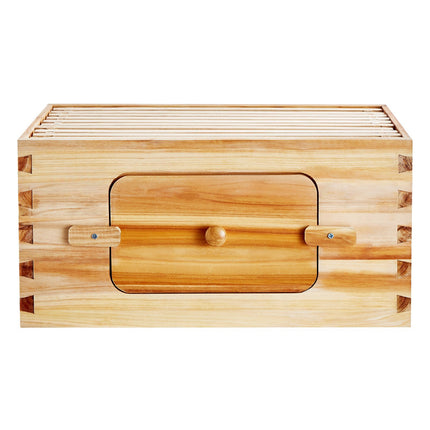 Langstroth Deep Beehive Box Kit, 10 Frames, Window, Beeswax-Coated