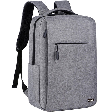 Batoh na notebook 15.6" šedý, odolný vůči vodě, polyester