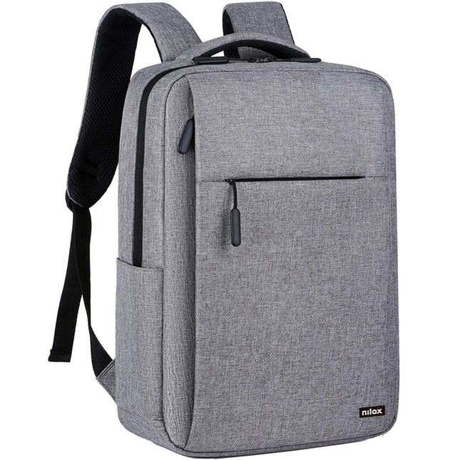 Batoh na notebook 15.6" šedý, odolný vůči vodě, polyester
