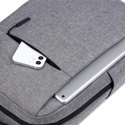 Batoh na notebook 15.6" šedý, odolný vůči vodě, polyester