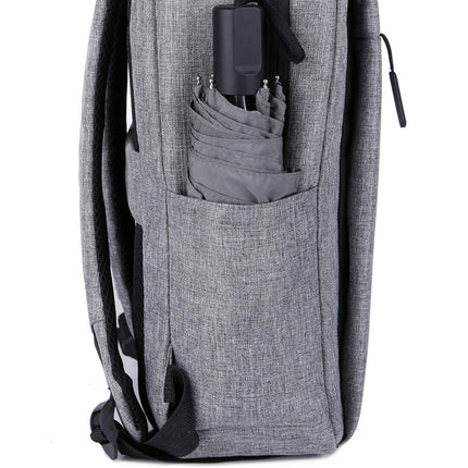 Batoh na notebook 15.6" šedý, odolný vůči vodě, polyester