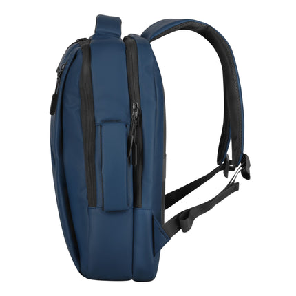Batoh na notebook, modrý, nabíjecí port USB-C, 15L