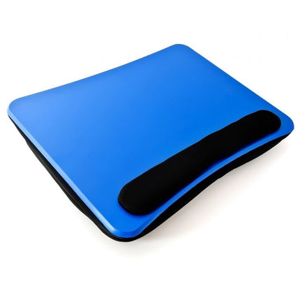 Polštář pod notebook modrý s opěrkou zápěstí