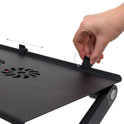 Stojan na notebook s nastavitelným ventilátorem
