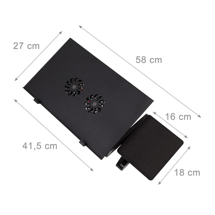 Stojan na notebook s nastavitelným ventilátorem