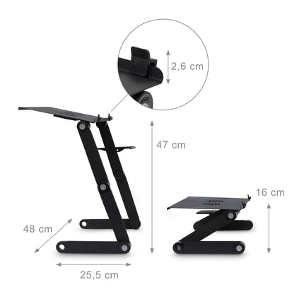 Stojan na notebook s nastavitelným ventilátorem
