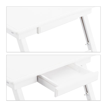 Stolek na notebook z bambusu bílý