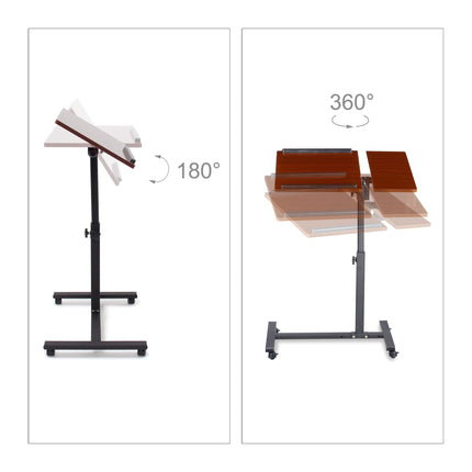 Laptop table with adjustable mouse table