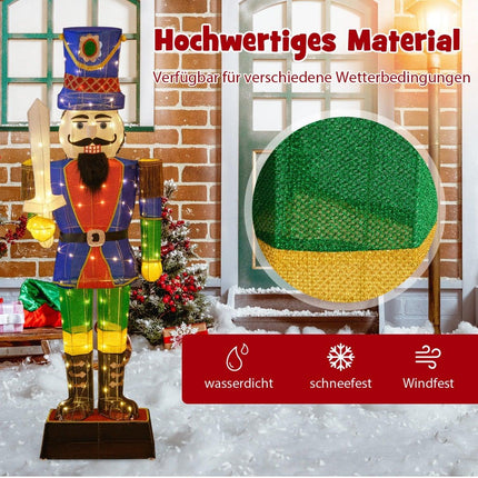 Velký 3D louskáček s mečem, 110 LED světel, 184 cm